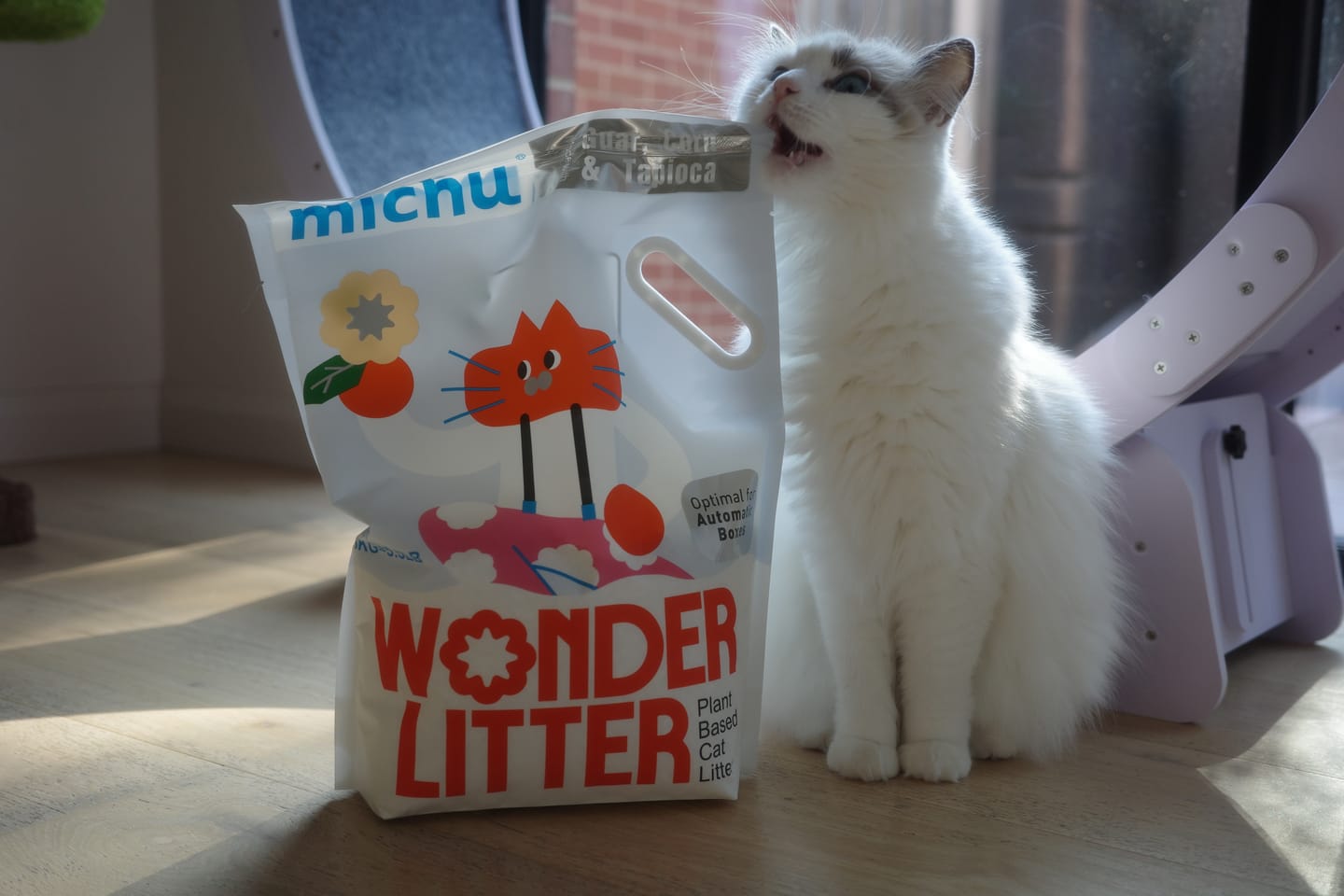 Customer photo review of Michu Wonder Litter - Plant-Based & Automatic-Box Friendly 2.5kg/6L