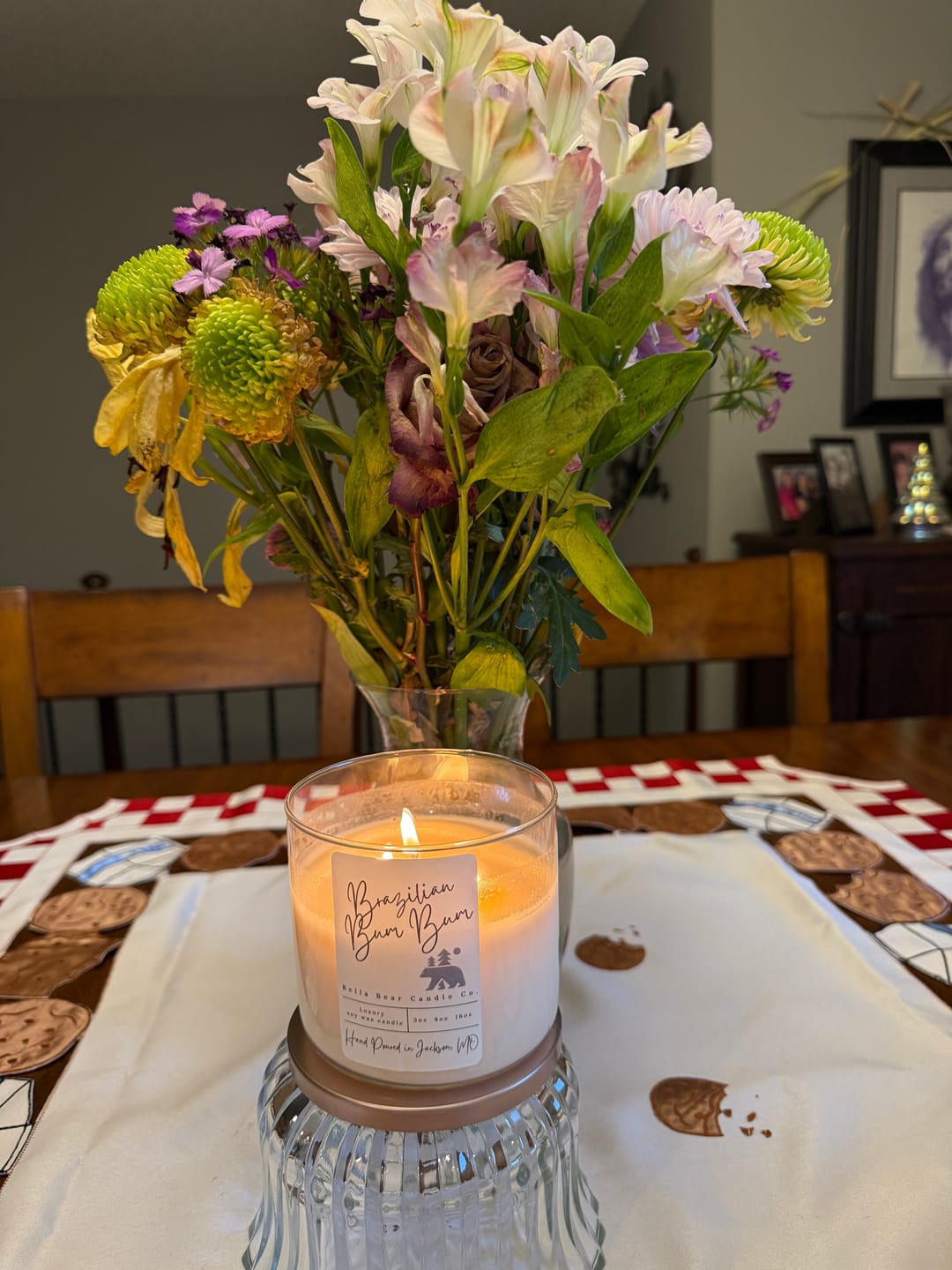 Customer photo review of Brazilian Bum Bum 3 wick, 16 oz Candle