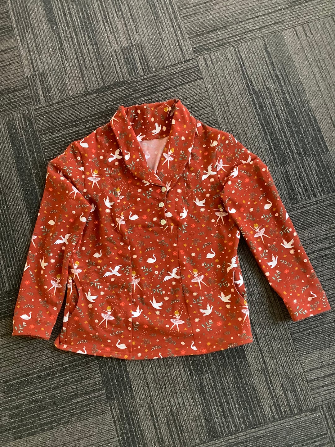Customer photo review of Ballerinas and Swans Organic Sweatshirt Fabric