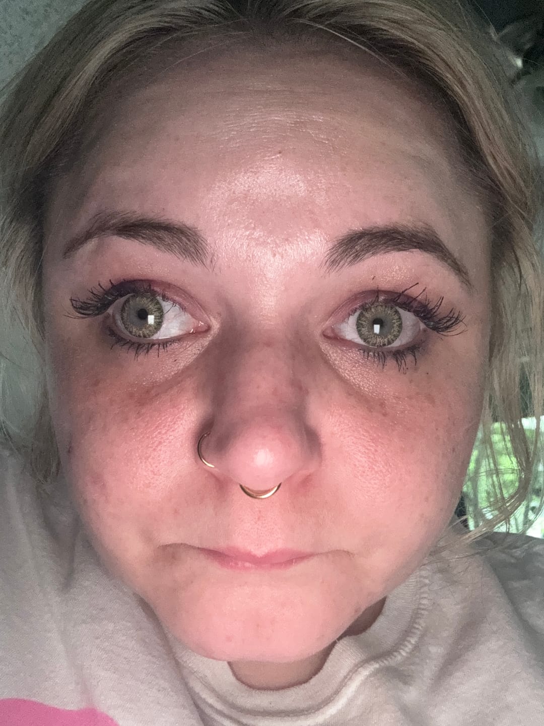 Customer photo review of Pixie Blue Prescription Coloured Contact Lenses