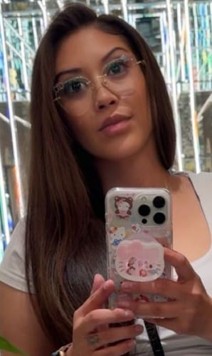 Customer photo review of Kitty Eyeglasses