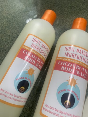 Customer photo review of Cocoa Butter Body Wash