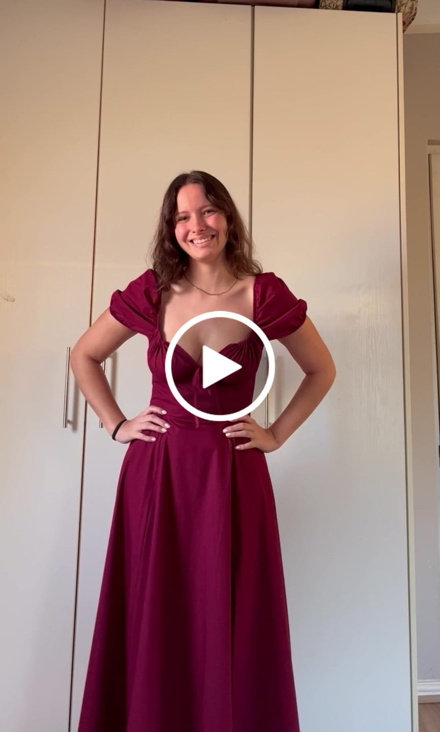 Customer video review of Myrah Cherry Red Midi Sundress