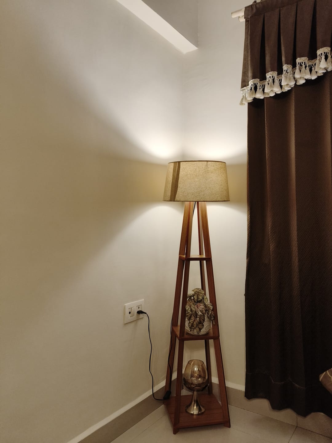 Customer photo review of Decorative  Wooden Floor Lamp for Home Decoration Living Room Corner