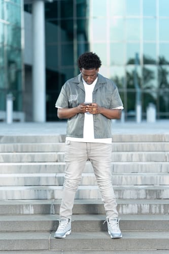 Customer photo review of Triple Sevens Nylon Button Up Grey