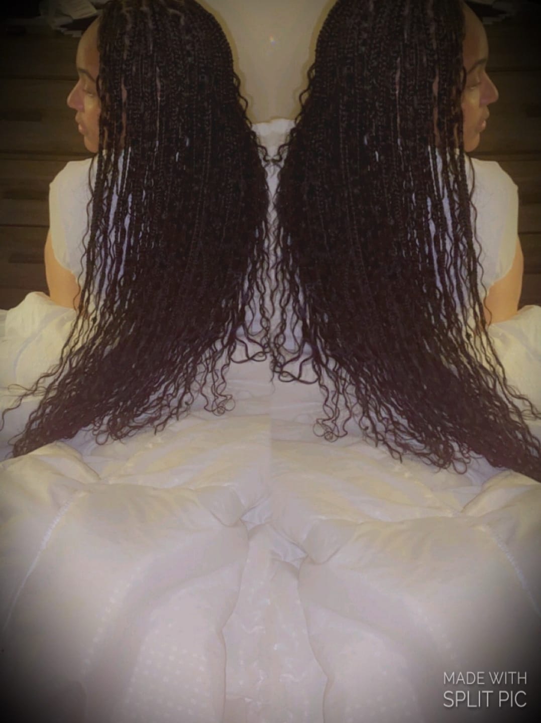 Customer photo review of Silky Straight Bulk Hair Extensions for Braiding