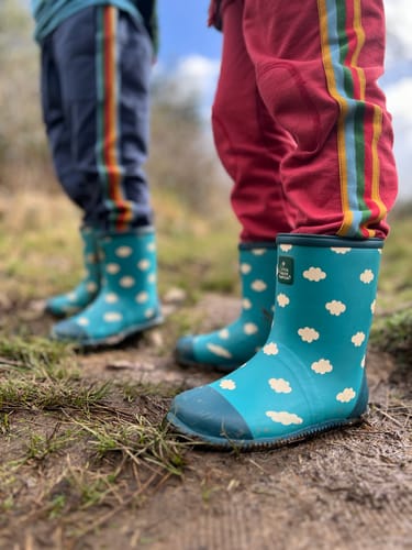 Customer photo review of Blue Clouds Classic Wellington Fair Rubber Natural Waterproof Boots