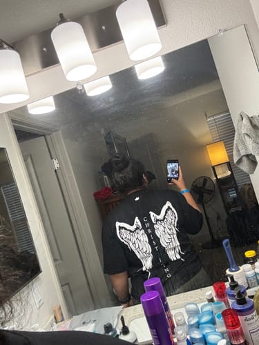 Monica H. review of Christ Is King Wing Tee image 1 out of 1