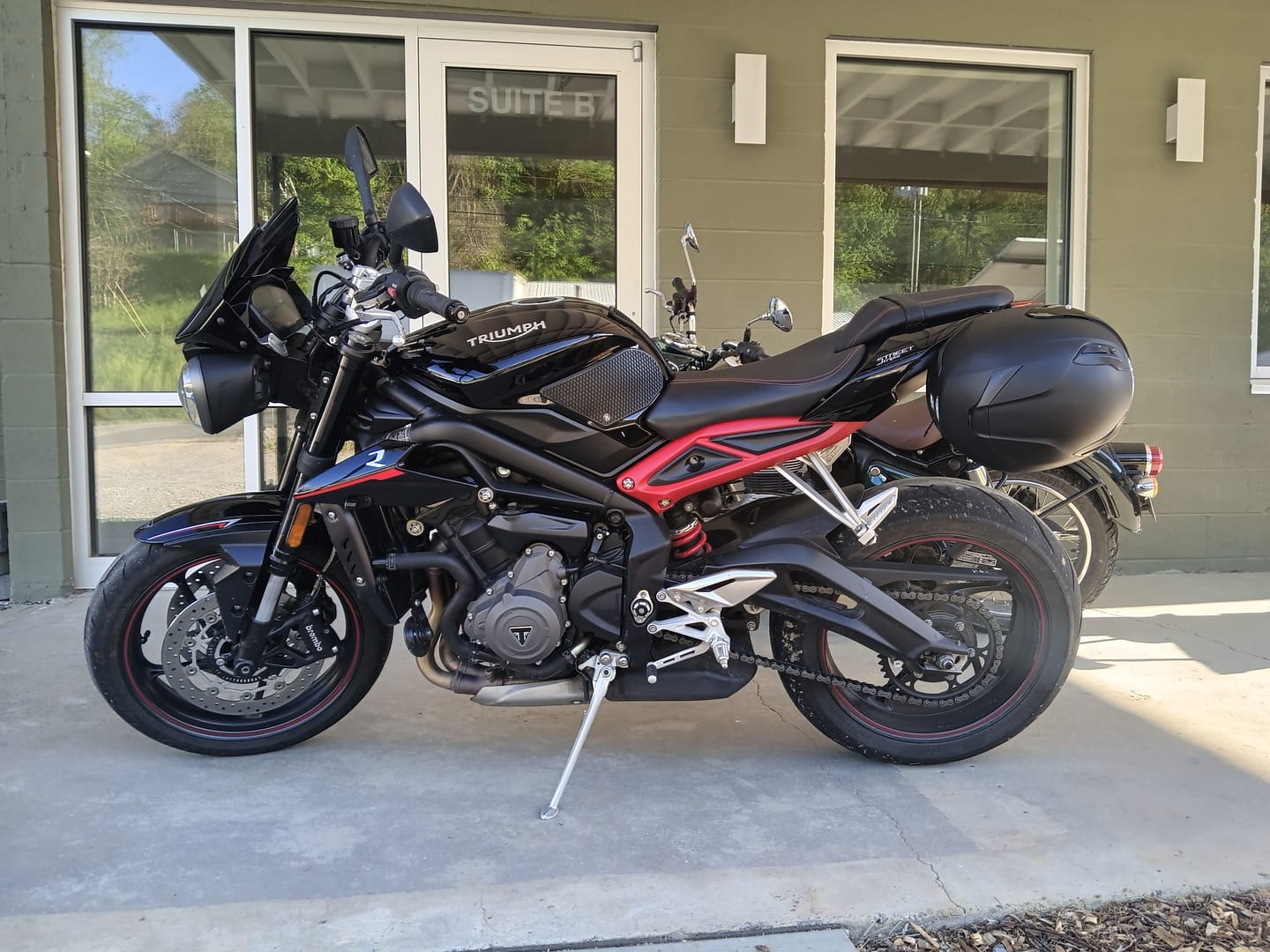 Customer photo review of Triumph Street Triple Helmet Hook (lock)