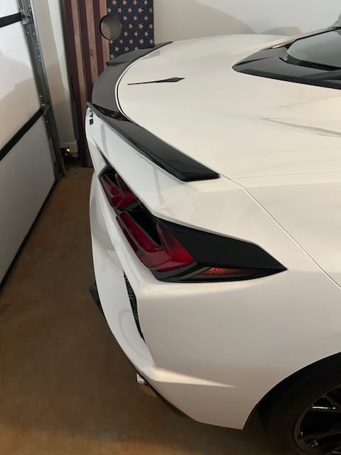 Customer photo review of Chevrolet Corvette C8 Low Profile Rear Lid Spoiler