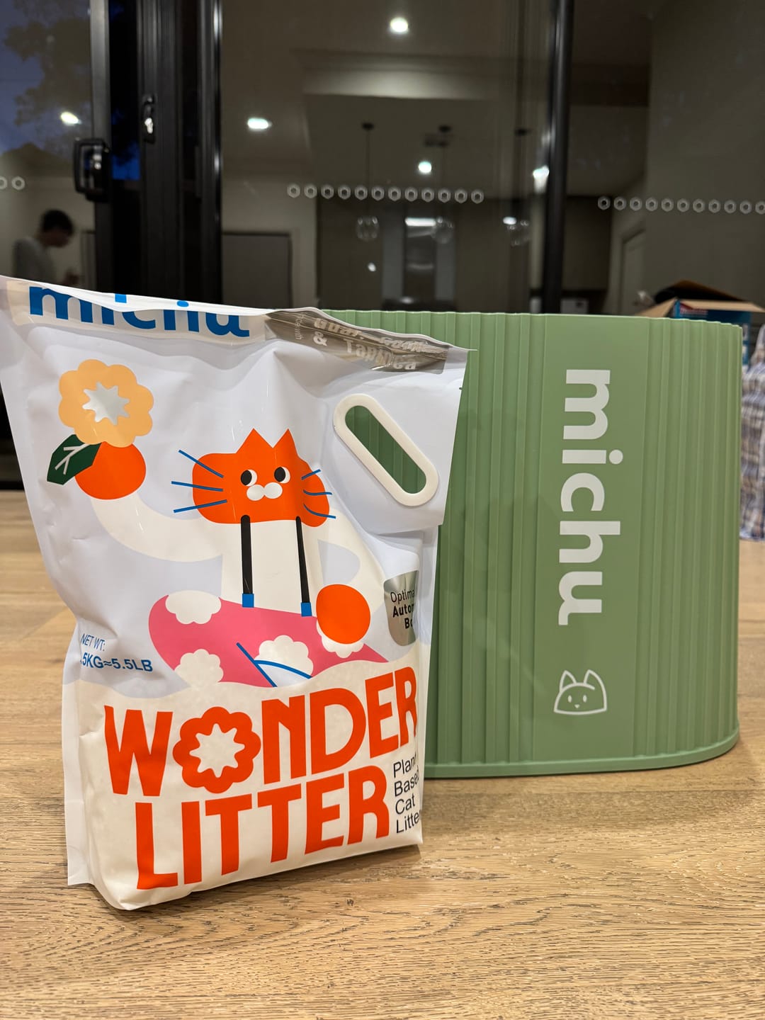 Customer photo review of Michu Wonder Litter - Plant-Based & Automatic-Box Friendly 2.5kg/6L
