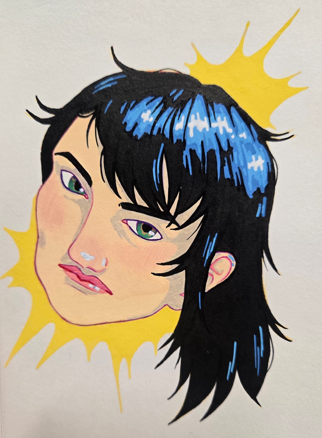 Customer photo review of Ohuhu Acrylic Markers 24 Colors 48 Pack