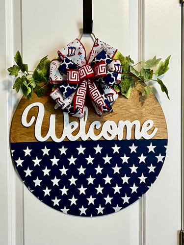 Customer photo review of Blank 18", 1/4" thick birch Wood Door Hanger 5 Pack