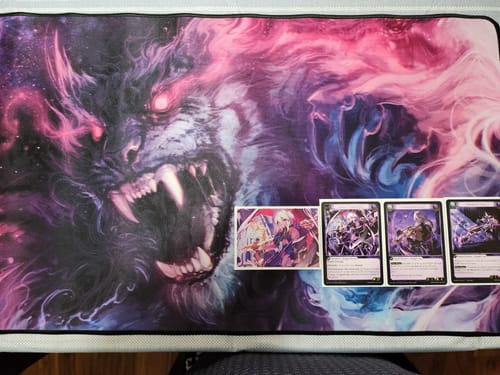 Customer photo review of Custom Playmat (24" x 14")