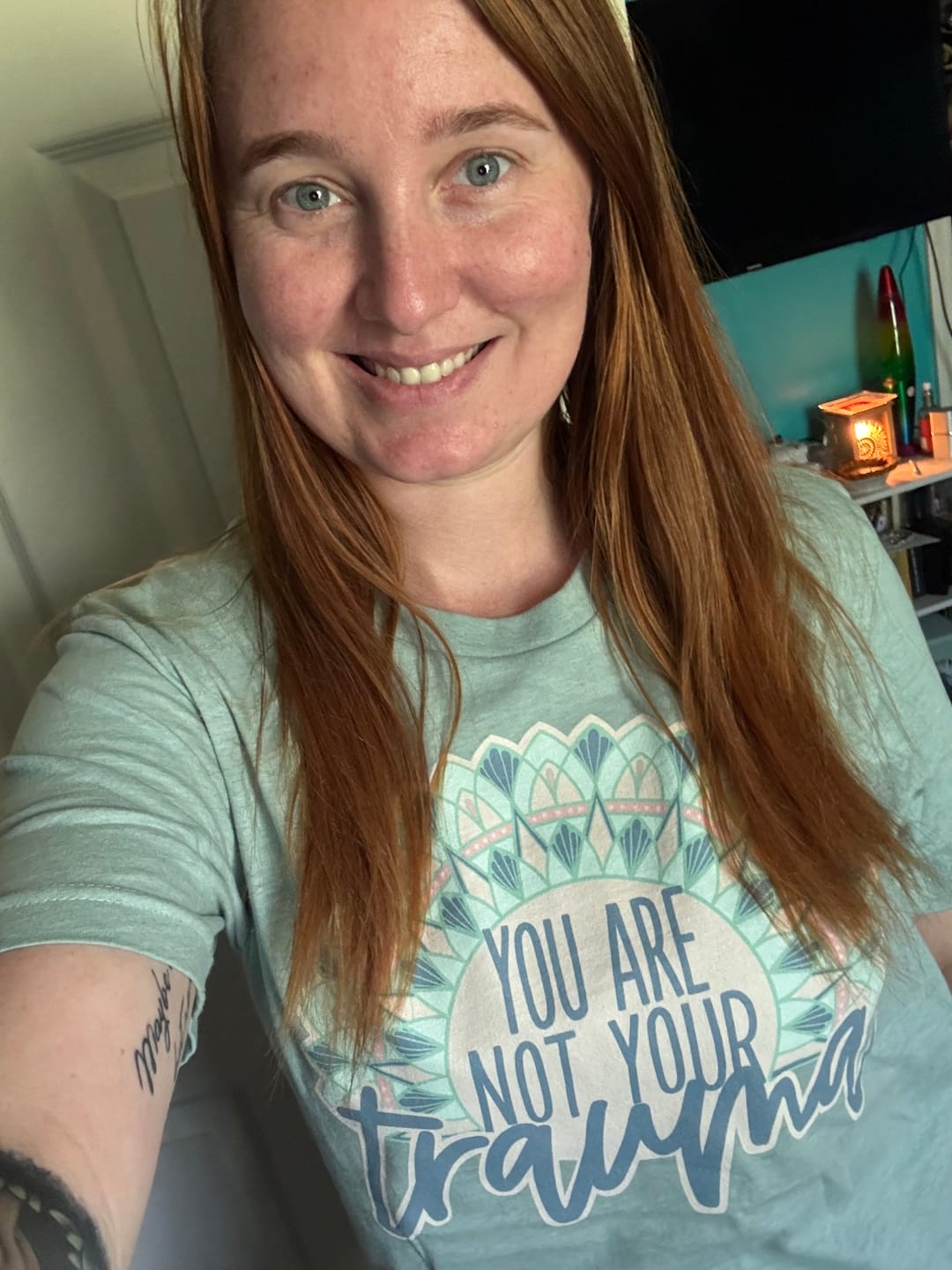 Customer photo review of You Are Not Your Trauma T-Shirt