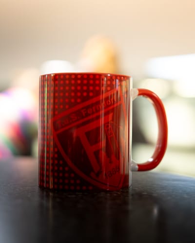 Customer photo review of TassenExpress - Becher Keramik Tasse mit Logo bedruckt 325ml Firmenlogo