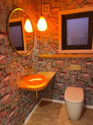 Customer photo review of Lagoon Fish Wallpaper - Teal