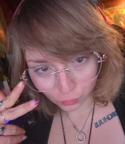 Customer photo review of Glitter Eyeglasses