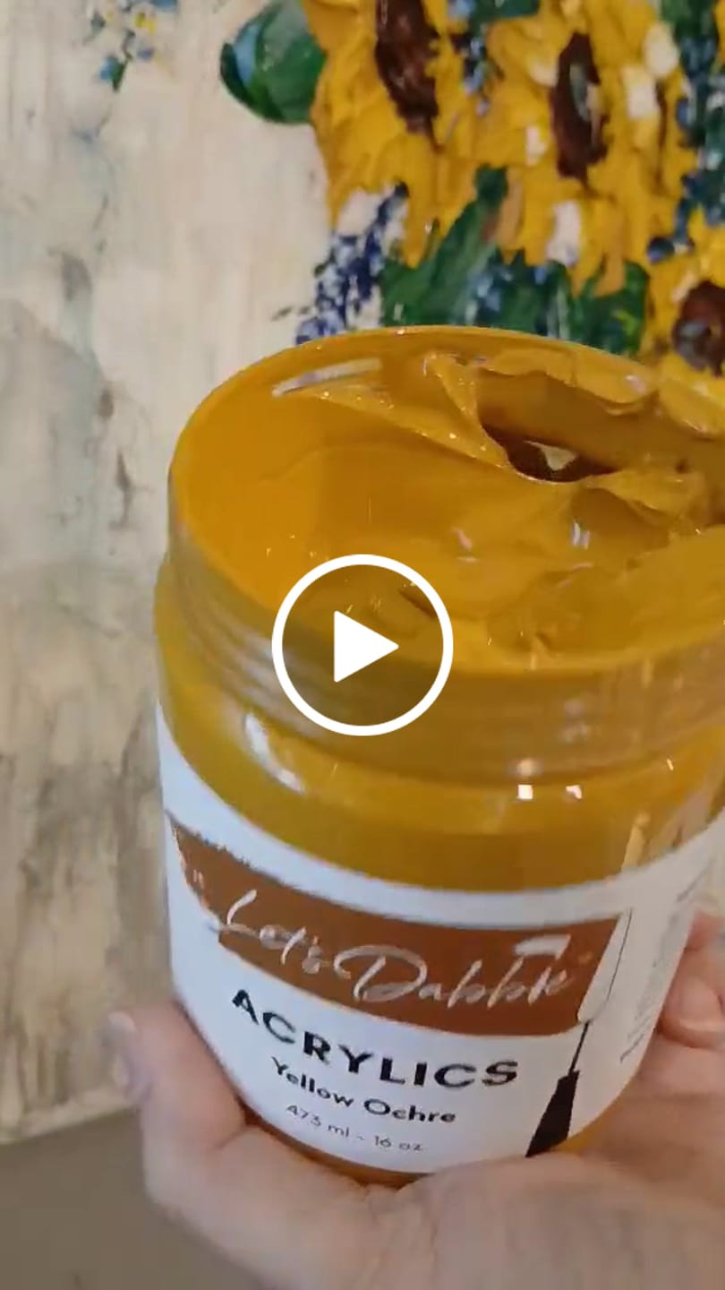 Customer video review of DabblePaints™️ Yellow Ochre — Thick-Body Acrylic Paint