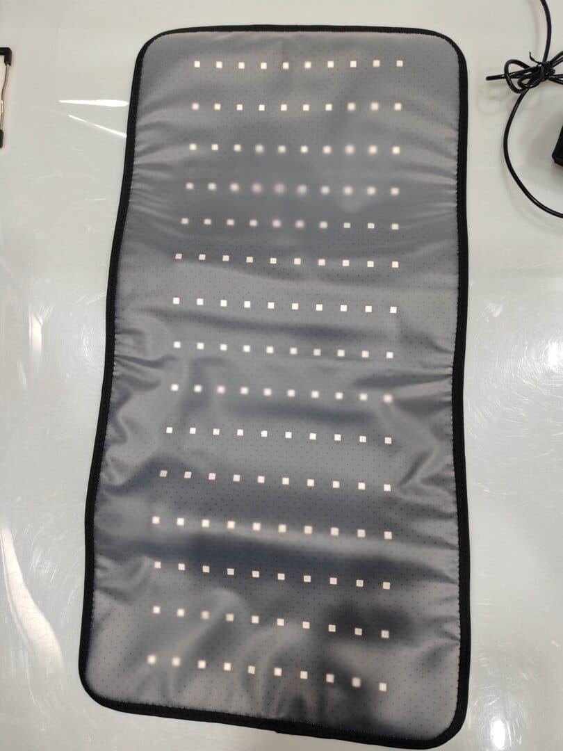 Customer photo review of LumyHealth Red Light Therapy Pad