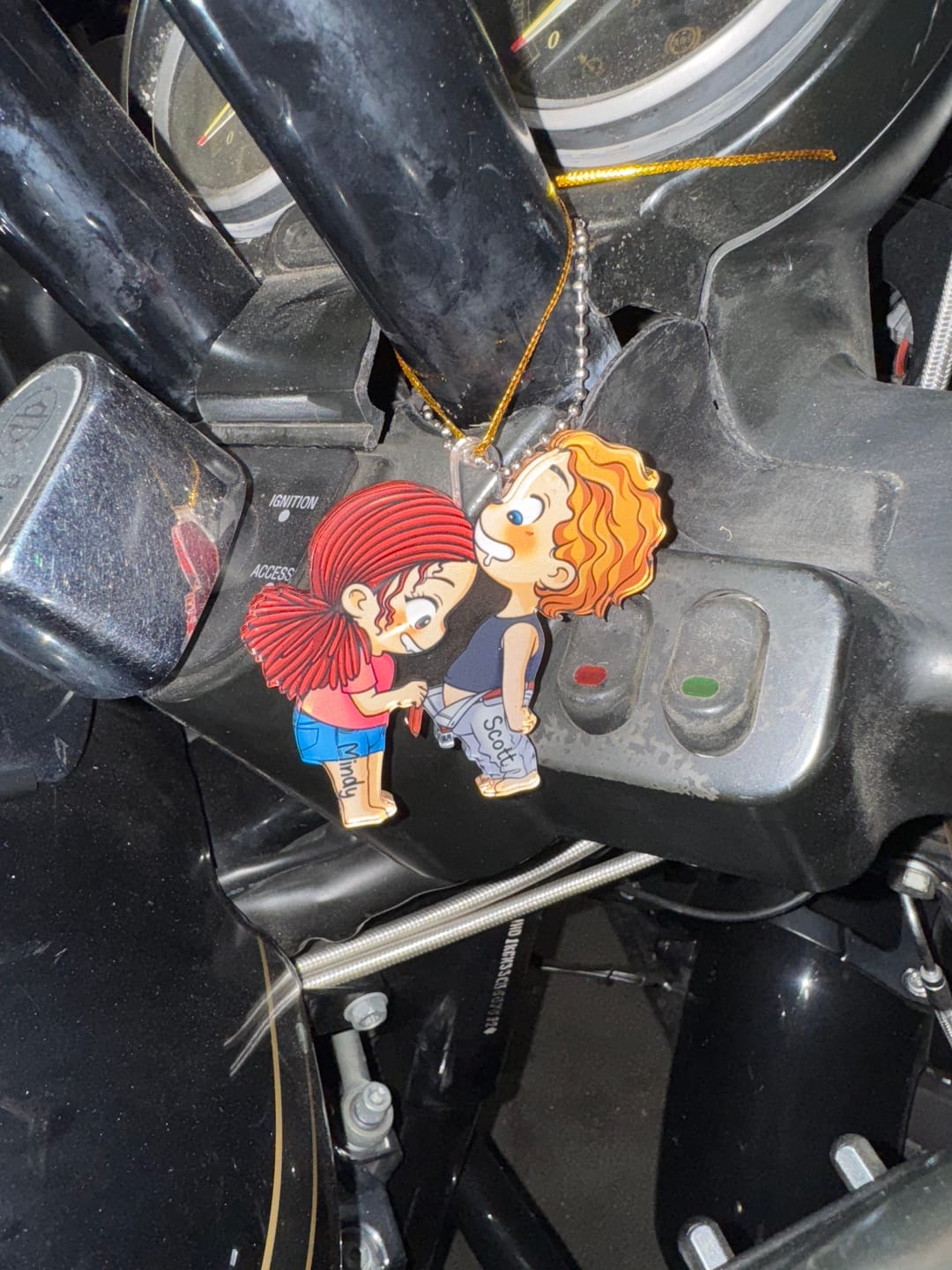 Customer photo review of Cute Couple - Gift For Husband Wife, Anniversary - Personalized Car Ornament