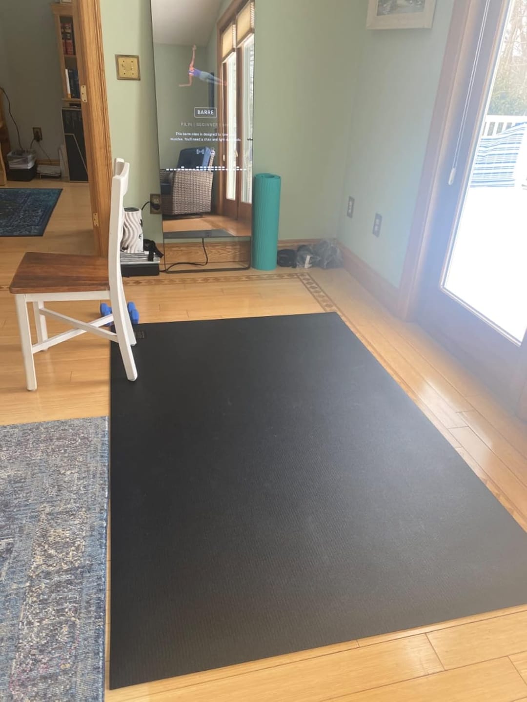 Customer photo review of GXMMAT Large Exercise Mat 6'x4'