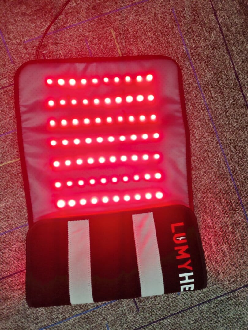 Customer photo review of LumyHealth Red Light Therapy Pad