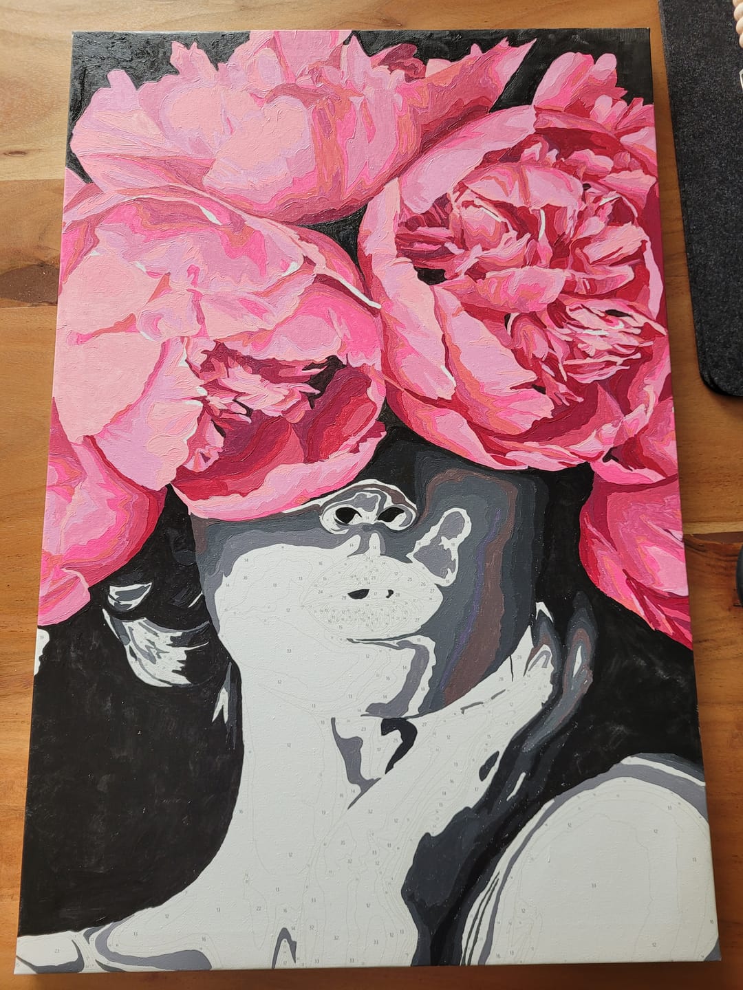 Customer photo review of Malen nach Zahlen - Noir Woman - Premium Painting