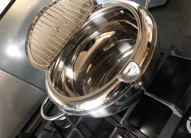 Customer photo review of Premium Stainless Steel Deep Fryer Pot