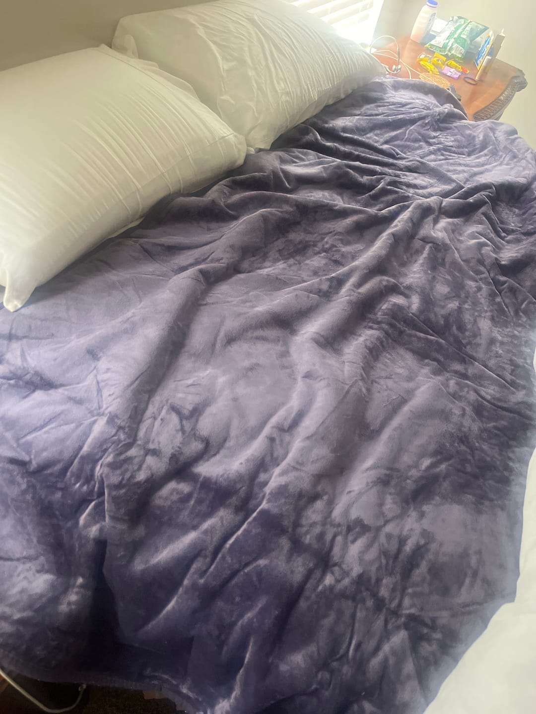 Customer photo review of Waterproof Splash Blanket™️ - Purple Smoke The OG