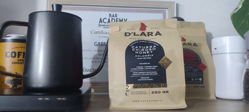 Customer photo review of Café Caturra Chiroso Honey, Colombia - 250g Grano Entero