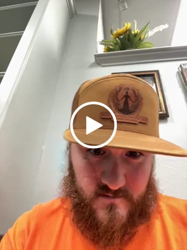 Customer video review of Flat Bill Seven-Panel Leather Patch Hat - Richardson 168
