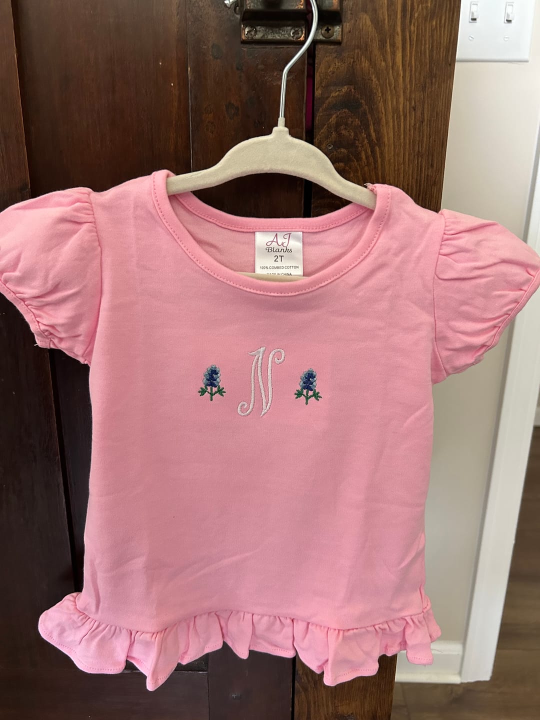 Customer photo review of Girl's Short Sleeve RUFFLE BOTTOM Shirts