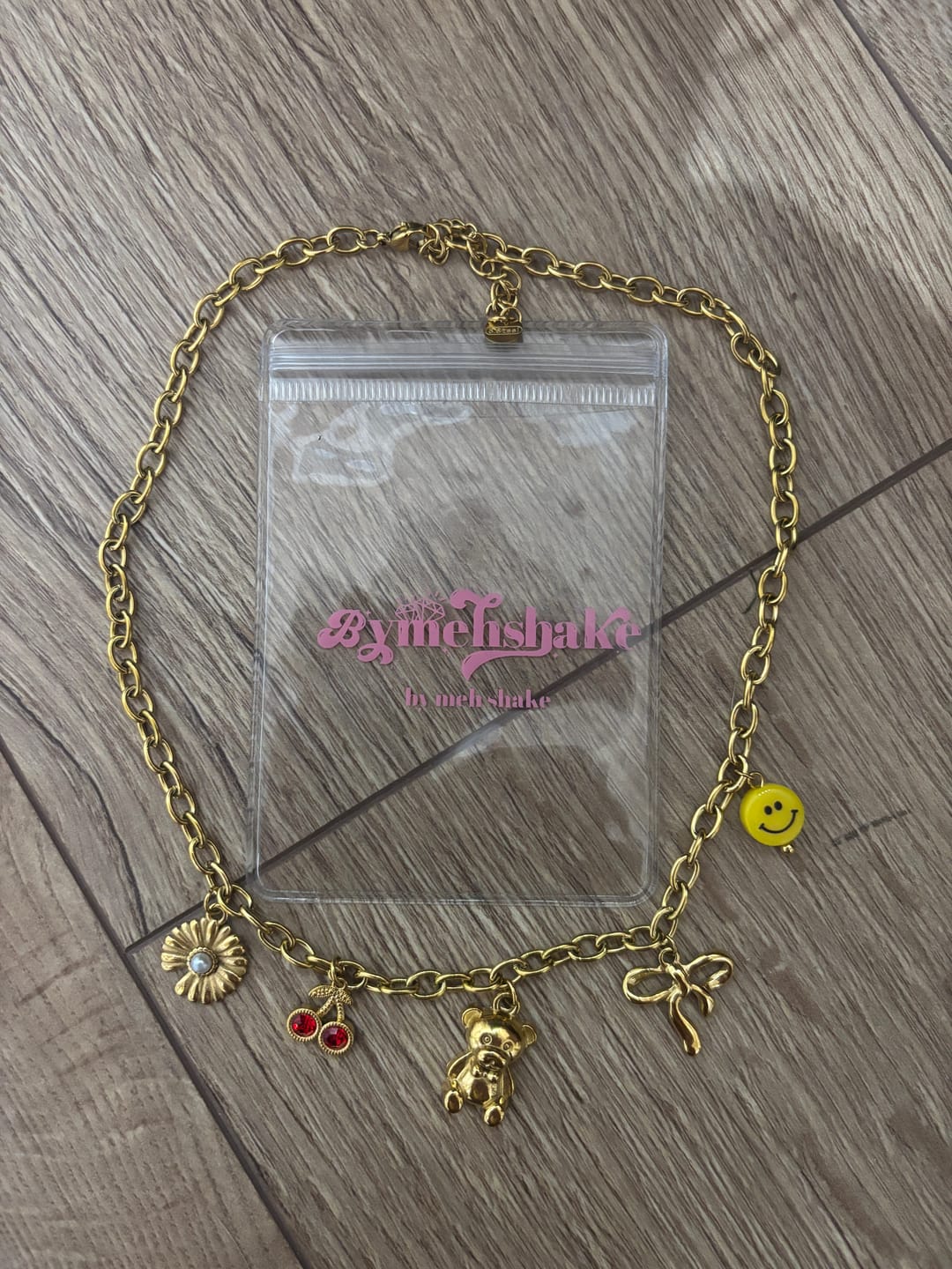 Customer photo review of Teddy bear charm necklace