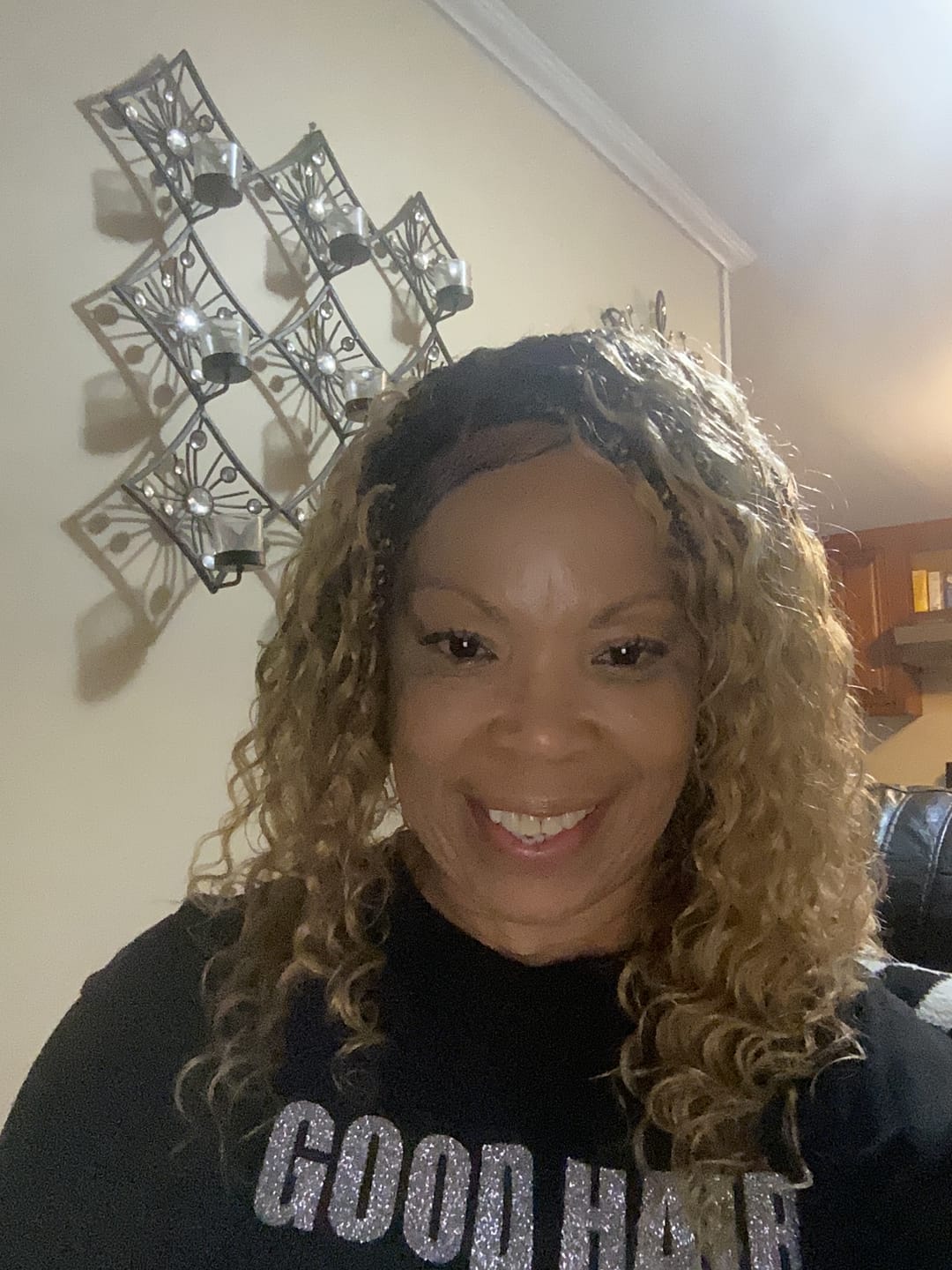 Customer photo review of Kiki - 16" Pre Bleached Swiss HD Lace Human Hair Curls Full Lace Knotless Boho Box Braided Wig