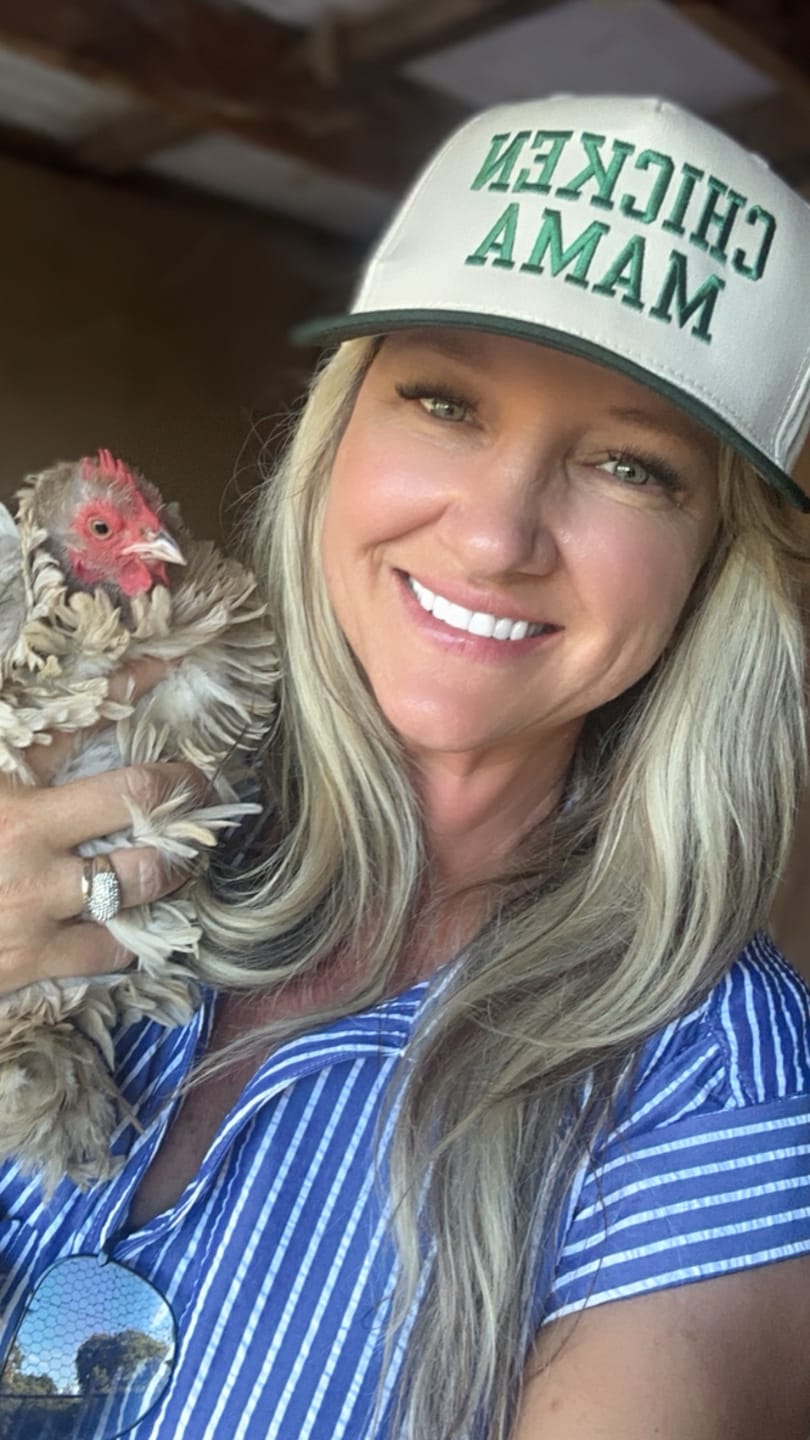 Customer photo review of 'Chicken Mama' Embroidered Trucker Hat