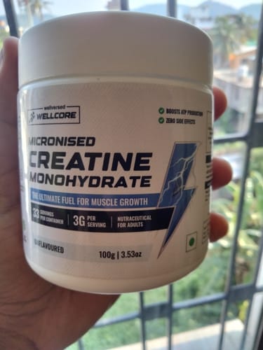 Customer photo review of Wellcore - Micronised Creatine Monohydrate (100g, 33 Servings)
