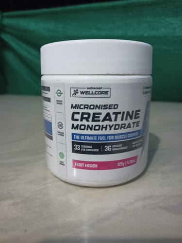 Customer photo review of Wellcore - Pure Micronised Creatine Monohydrate (122g, 33 Servings) Fruit Fusion