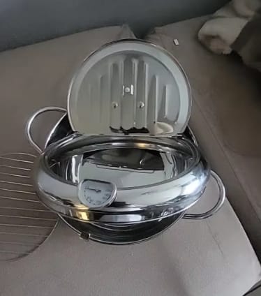 Customer photo review of Premium Stainless Steel Deep Fryer Pot