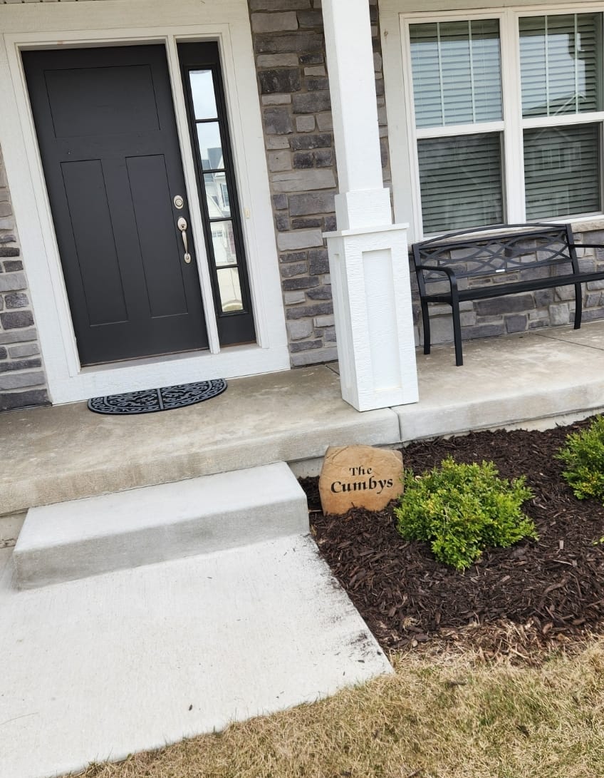 Customer photo review of Family Name Design-A-Stone Landscape Art