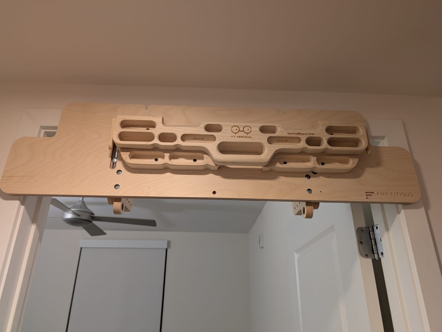 Customer photo review of Hangboard Doorway Mount