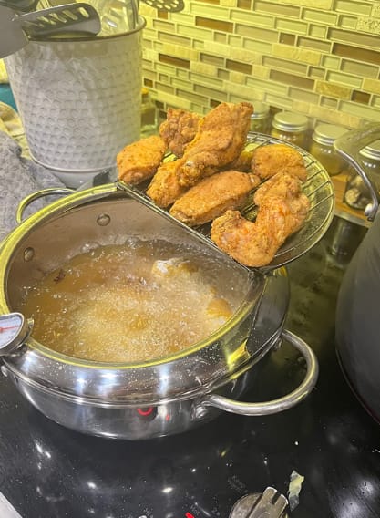 Customer photo review of Premium Stainless Steel Deep Fryer Pot