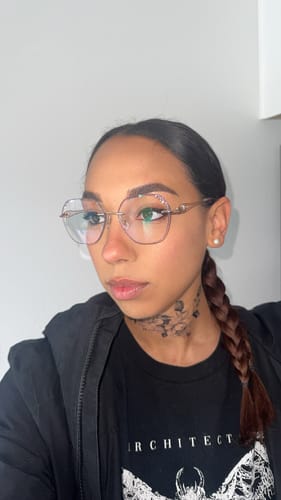 Customer photo review of Wisteria Eyeglasses