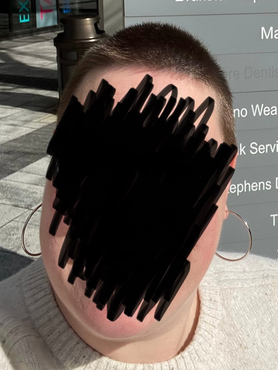 Customer photo review of 50mm Lightweight Hoop Earrings