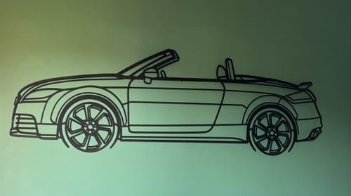 Customer photo review of Your Custom Car Silhouette Metal Wall Art