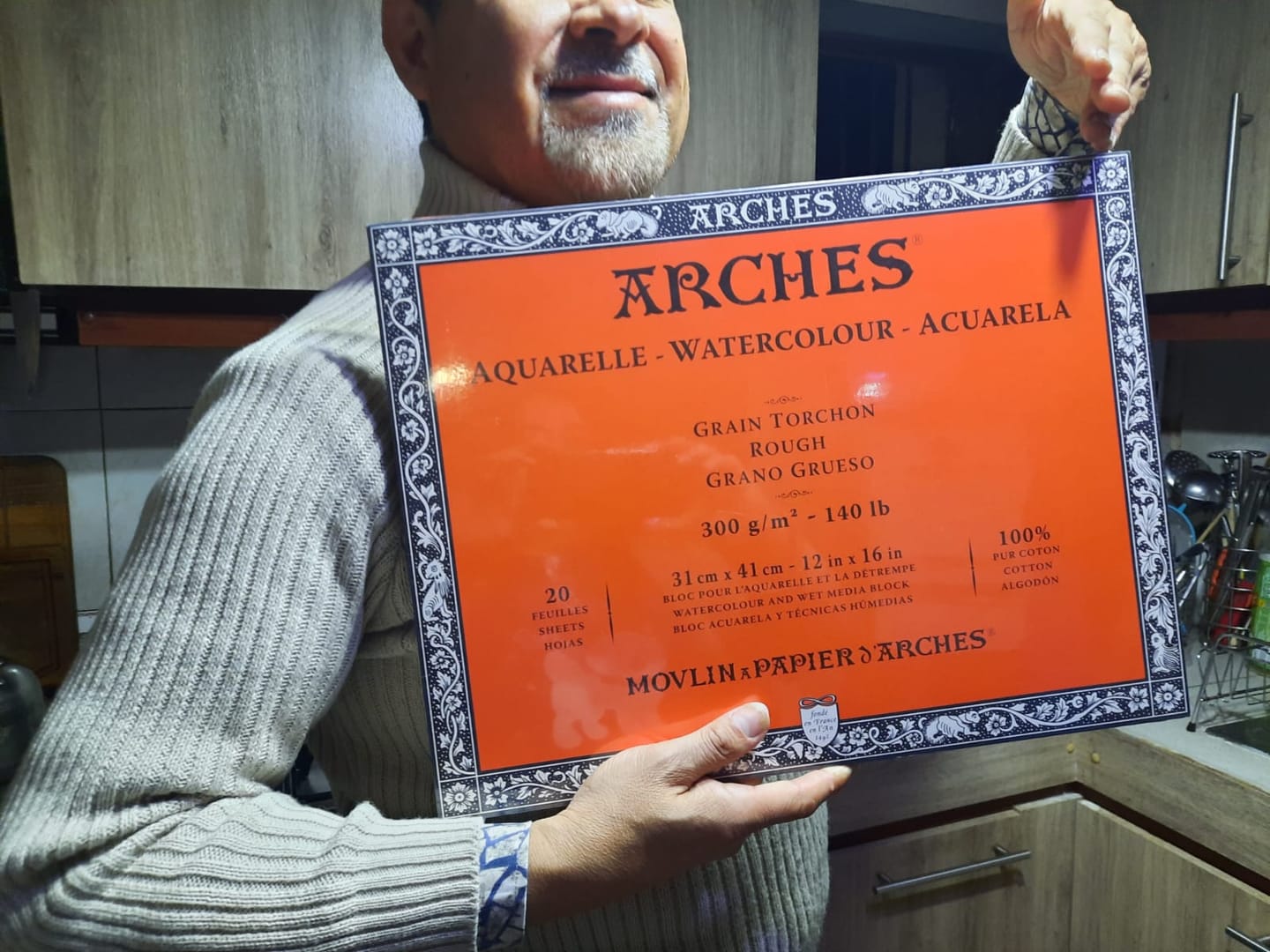 Customer photo review of Arches - Block Acuarela Grano Grueso 300 g/m2 20 h