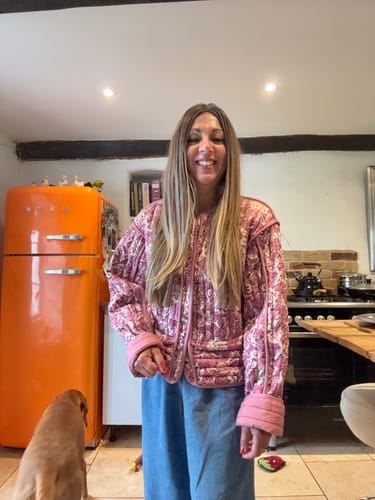 Customer photo review of Layla Floral Quilted Jacket