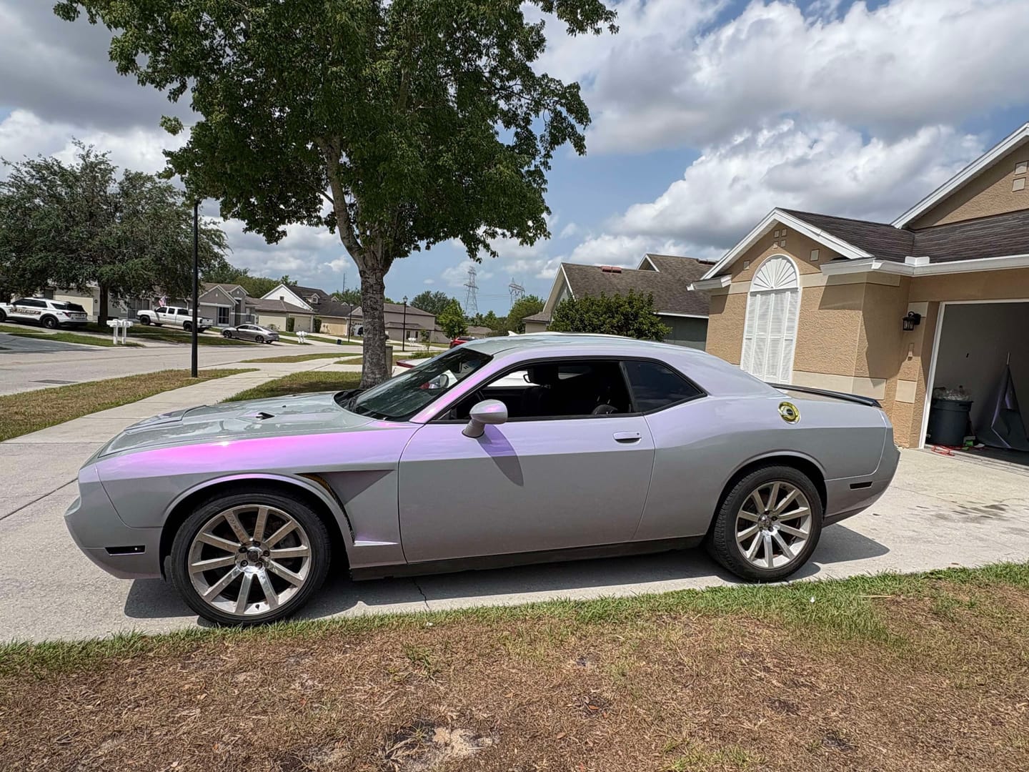 Customer photo review of Candy Metallic Gray Purple vinyl wrap