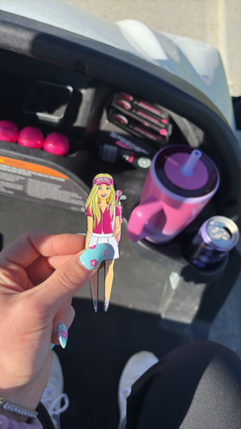 Customer photo review of Club Pro Barbie w/ Barbie golf ball marker