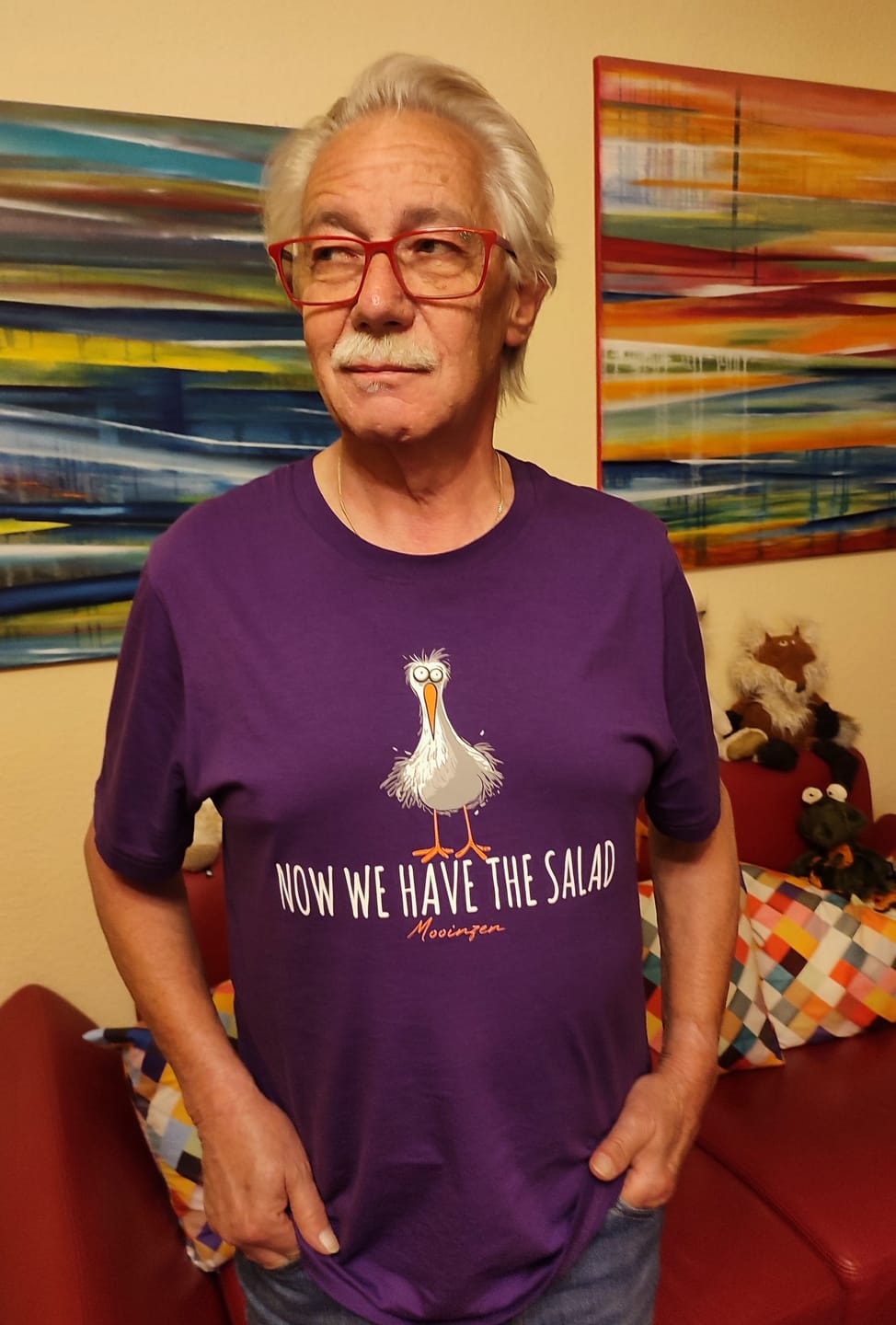 Customer photo review of Now we have the Salad · Unisex Premium Bio T-Shirt